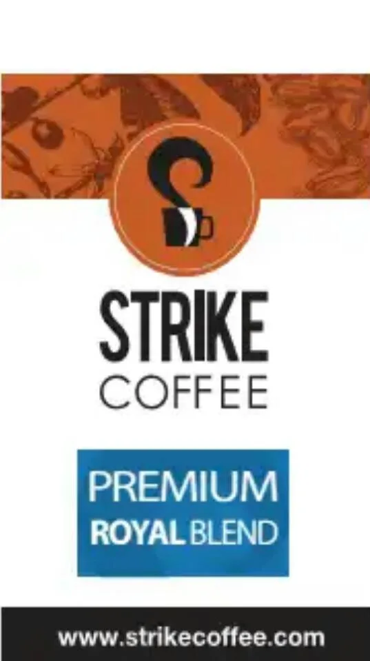 Strike Premium Royal Blend coffee beans bag